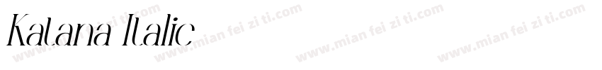 Katana Italic字体转换